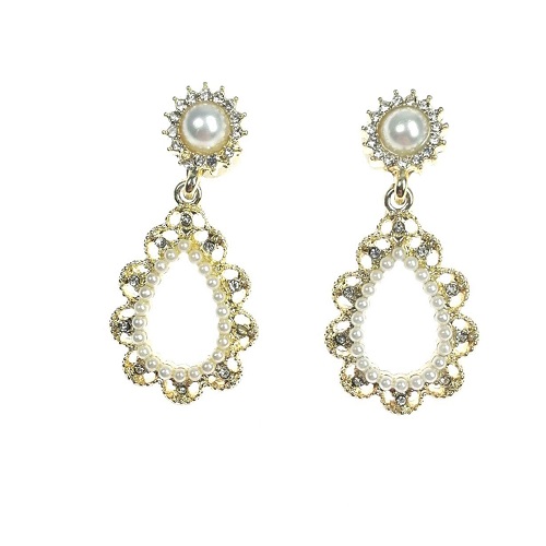 A-TT-979 Pearl Gold Korean Earring Malaysia Styles Trending - Click Image to Close
